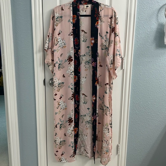 Anthropologie Light Pink Kimono Style Duster Top - Picture 2 of 2